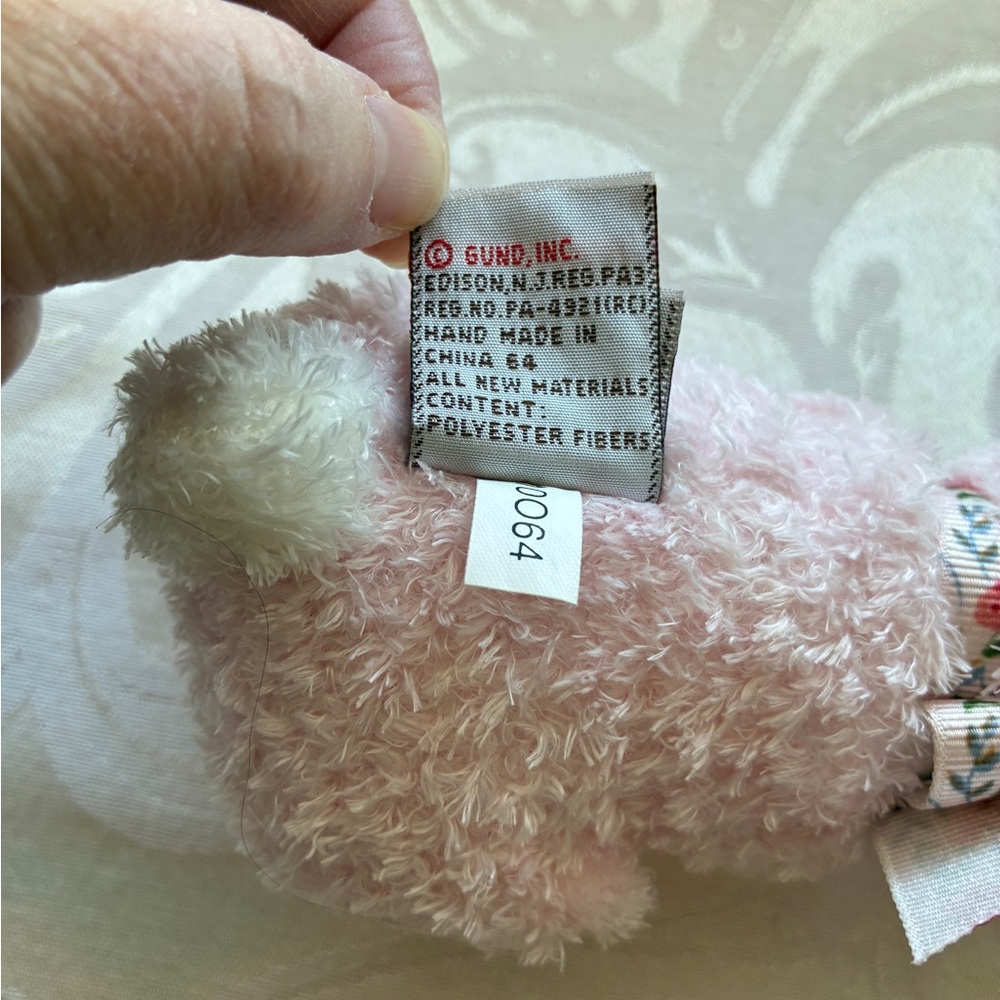 Gund Plush Bunny Rabbit "Bunnsy" Style 36002 Light Pink - Picture 12 of 13